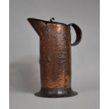 A Large Arts and Crafts Hammered Copper Lidded Jug by William Soutter and Sons with Riveted Sides