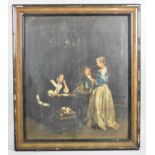 A Framed Vintage Print, The Letter, by Gerard Terborch, 45x53cms