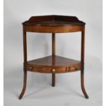 A 19th Century Corner Gentleman's Washstand with Galleried Top, 28cm high, Supports Have Been