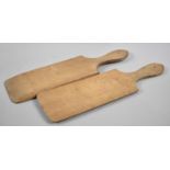 A Pair of Vintage Chestnut Butter Pats, 30cms Long