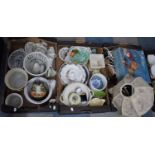 Three Boxes of Various Sundries to comprise Ceramics, Glassware, Teawares, Planters, table Lamps Etc