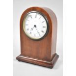 An Edwardian Mahogany Cased Arched Top Mantel Clock, Movement in need of Attention, 20cms High