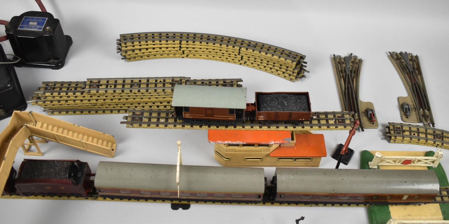 A Vintage Three Rail Train Set to Include Duchess of Atholl Locomotive and Tender, Railway Crossing, - Image 3 of 3