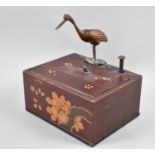 An Early 20th century Oriental Lacquered Novelty Cigarette Dispenser,Mechanism Works but requires