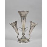 An Edwardian Silver Plated Three Branch Epergne, 28cms High