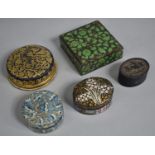 A Collection of Vintage Decorated and Lacquered Papier Mache Boxes