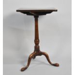 A 19th Century Mahogany Tripod Table with Square Snap Top, 64cm High