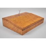 A Late Victorian/Edwardian Birds Eye Maple Writing Slope with Hinged Lid to Tooled Leather Writing