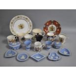 A Collection of Various Ceramics to Comprise Ten Pieces of Wedgwood Jasperware, Various