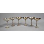 A Set of Six Silver Plated Coupe Bowl Goblets