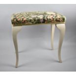 A Mid/Late 20th Century Upholstered Dressing Table Stool, 47cm x 31cm