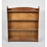 A Vintage Remploy Four Shelf Galleried Open Bookcase, 76cm wide