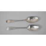 Two Silver Teaspoons by William Batman