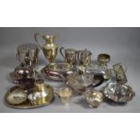 A Large Collection of Silver Plate and Stainless Steel Wares to Include Ice Bucket, Teapot, Muffin