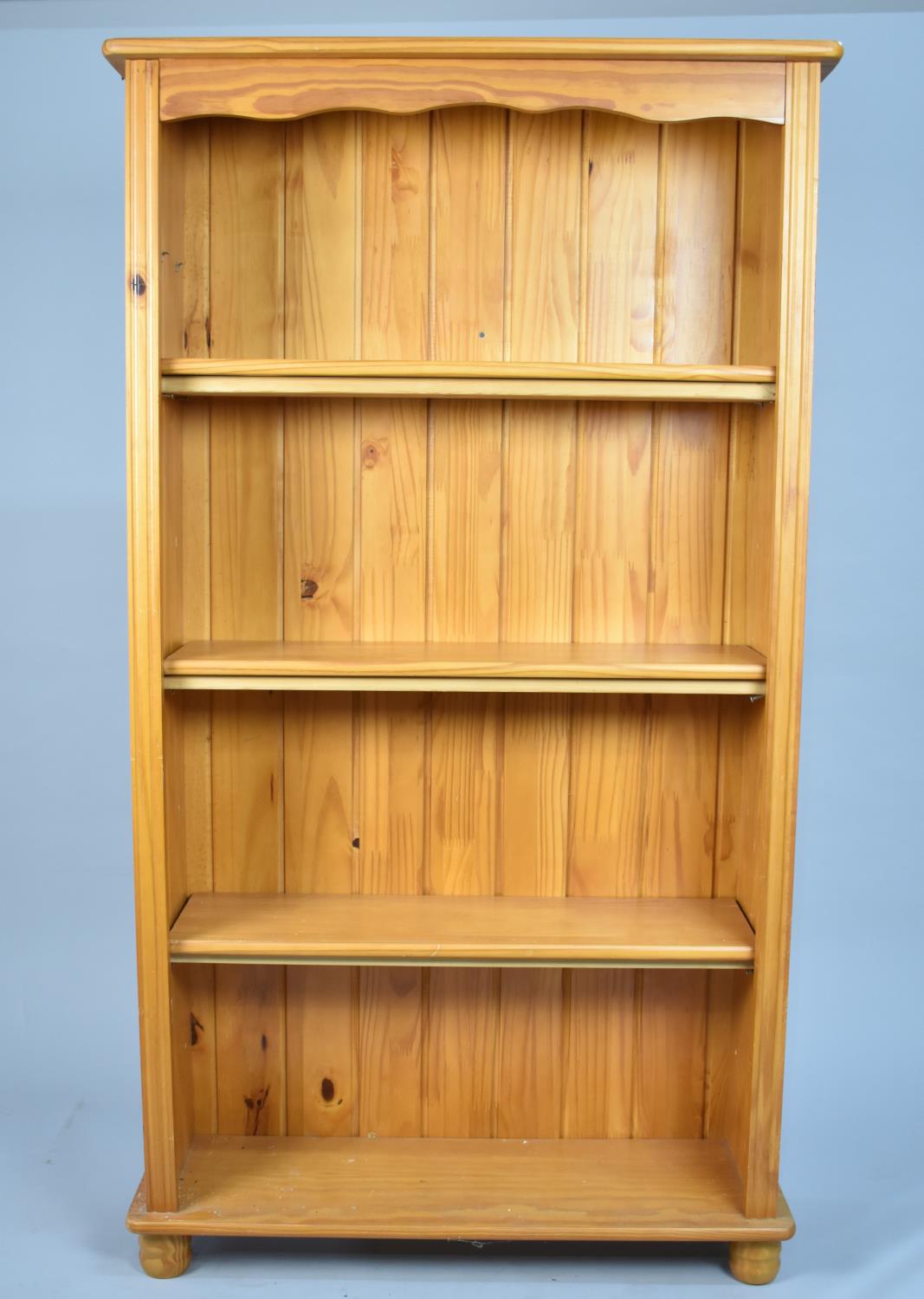A Modern Four Shelf Open Bookcase, in Need of Some Attention, 79cm wide