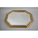 A Mid 20th Century Octagonal Wall Mirror, 52x42cm Frame Missing Small Gilt Section