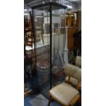 A Modern Glazed Shop Display Cabinet with Three Shelves, 42cm Wide and 163cm high