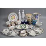 A Collection of Various Ceramics to Comprise Pair of White Glazed Spode Ladies by Pauline Shone,