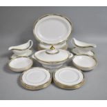 A Royal Doulton Forsyth Pattern Dinner Service to Comprise Lidded Oval Tureen, Two Sauce Boats and