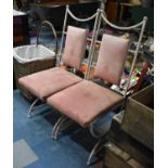 A Pair of Metal Framed Side Chairs