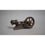 A Good Quality 19th Century Working Model of a Horizontal Single Piston Engine in Bronze, Perhaps