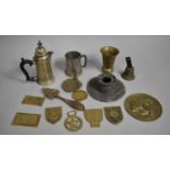 A Collection of Pewter, Brass and Silver Plate