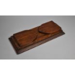 An Edwardian Oak Adjustable Book Slide on Rectangular Plinth Base, 36cm wide