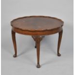 A Mid 20th Century Mahogany Piecrust Coffee Table on cabriole Supports, 58cm Diameter