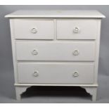 An Edwardian White Painted Pine Chest of Two Short and Two Long Drawers, 82cm wide