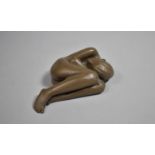 A Bronzed Study of a Curled Up Sleeping Figure, Signed D J Scadwell