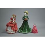 A Royal Doulton Top o the Hill (Condition Issues), Coalport Ladies of Fashion Figure Harmony and