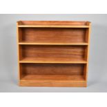 A Mid 20th Century Four Shelf Galleried Open Book Case, 98cm wide