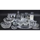 A Collection of Various Glass to Include Bowls, Wines Glasses, Vases etc