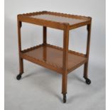 A Mid 20th Century Two Tier Galleried Trolley, 61cm wide