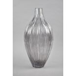 A Ribbed Glass Vase, 35cm high