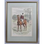 A Framed Hunting Print, Clean Out of It, 24x34cm