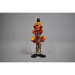 A End of the Day Glass Clown, 32cm high