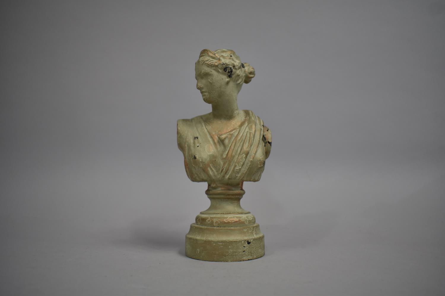 A Ceramic Grand Tour Sculpture of Maiden with Traces of Original Gilding, 25.5cm high