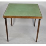 A Square Topped Whist Table with Folding Legs