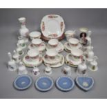 A Collection of Various Ceramics to Comprise Rose Pattern Tea Set, Wedgwood Jasperware,