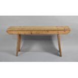 A Vintage Pine School Bench, 11cm Wide