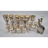 A Collection of Silver Plated Goblets