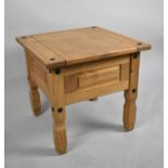 A Modern Far Eastern Pine Square Topped Coffee Table, 58cm Square and 54cm high