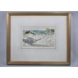 A Framed Watercolour, Duncton Quarry by S R Badmin 1960, 20x12cm