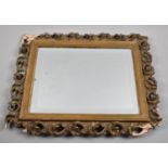 A Florentine Style Gilt Framed Rectangular Wall Mirror with Bevelled Glass, Frame Requires