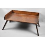 An Edwardian Oak Galleried Bed Tray, 52cm wide