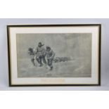 A Framed Print, Captain Scott's Last Journey After Arch Webb, 53x32cm