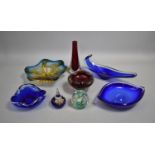 A Collection of Various Italian and Other Glass to Comprise Bowls, Vase, Paperweights etc