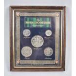 A Framed Royal Scottish Coin Collection