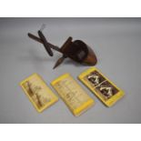 A Late Victorian/Edwardian Stereoscopic Viewer Together with a Collection of Twenty-five Cards,